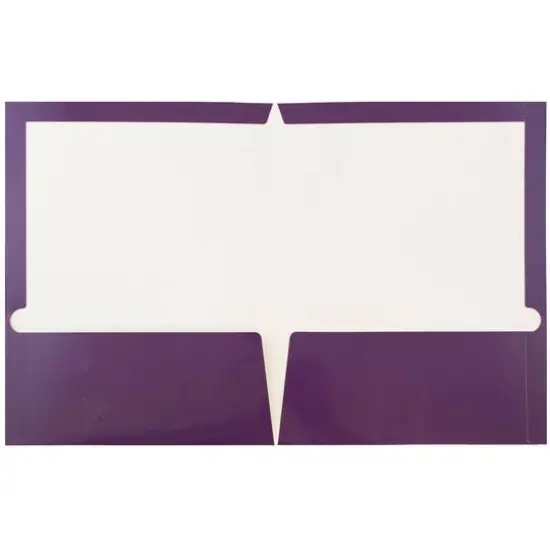 JAM Paper Glossy Laminated Two Pocket Folders, 25ct. Purple {4}