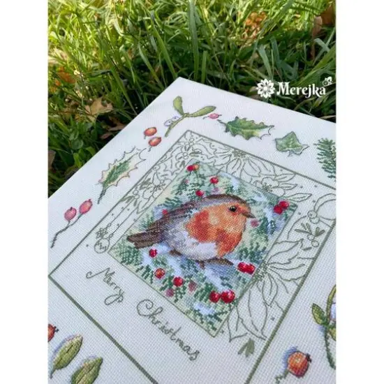 Merejka The Christmas Robin Counted Cross Stitch Kit {7}
