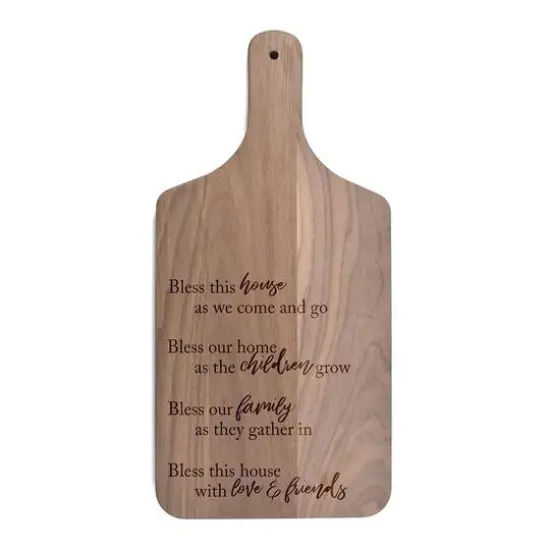 17" Bless This House Walnut Paddle Cutting Board {1}