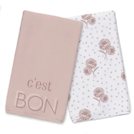 C'est Bon Tea Towel Set Pink {1}