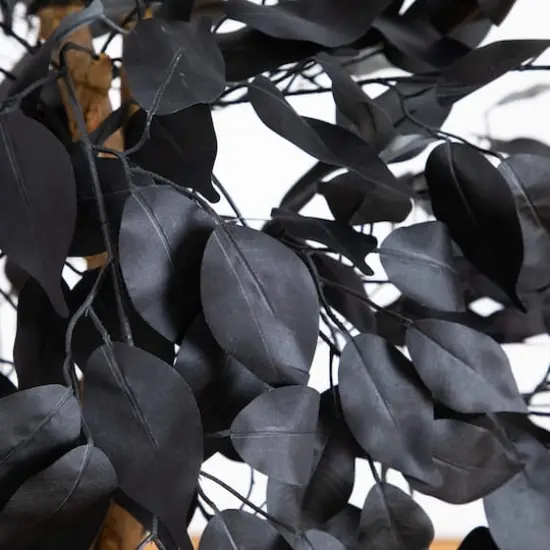 4ft. Artificial Halloween Black Ficus Tree with Natural Trunk {4}