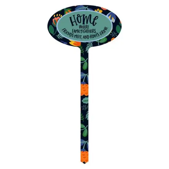 15" Aluminum Home Where Family Marker Garden Stake {1}