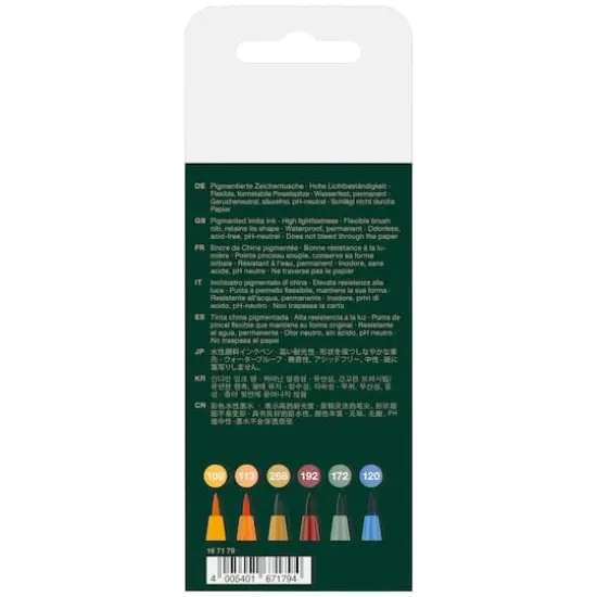 Faber-Castell&reg; PITT&reg; 6 Color Artist Brush Pen Set Harvest {5}