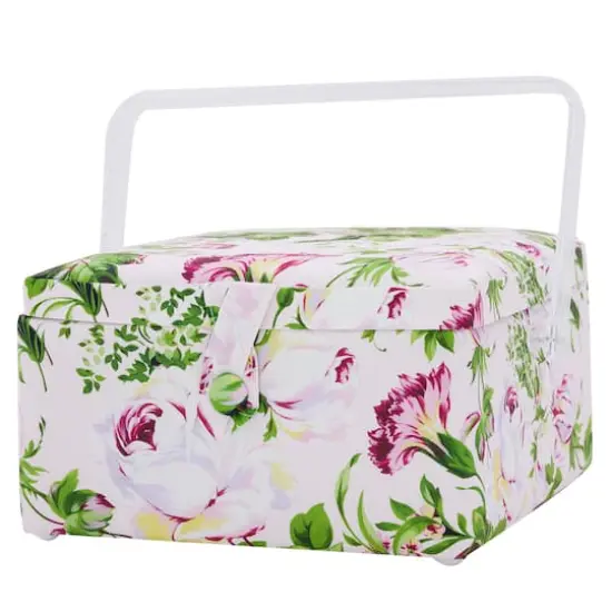 Pink Floral Square Sewing Basket by Loops & Threads&reg; {3}