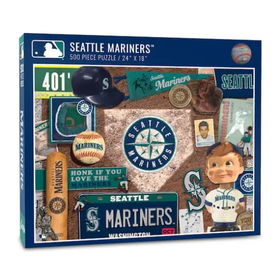 MLB Baseball Retro Series 500 Piece Puzzle Seattle Mariners {1}