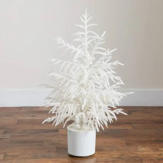 3ft. Artificial Real Touch White Norfolk Island Pine Christmas Tree with Natural Look {7}