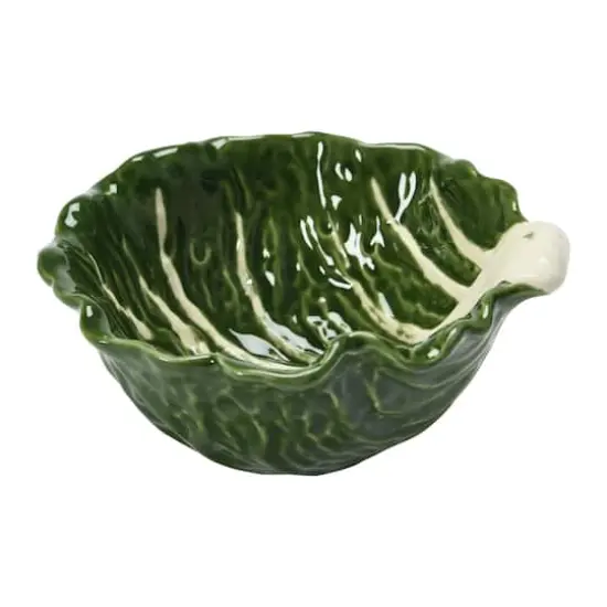 Hello Honey&reg; Green Hand-Painted Cabbage Shaped Stoneware Bowls, 4ct. {4}
