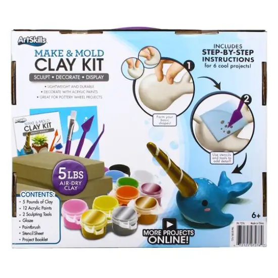 ArtSkills&reg; Make and Mold Air-Dry Sculpting Clay Kit {3}