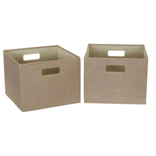 Household Essentials Storage Cubes, 2ct. Brown {1}
