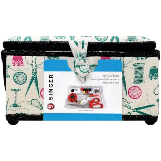 SINGER&reg; Vintage Spools Pattern Sewing Basket Kit {3}