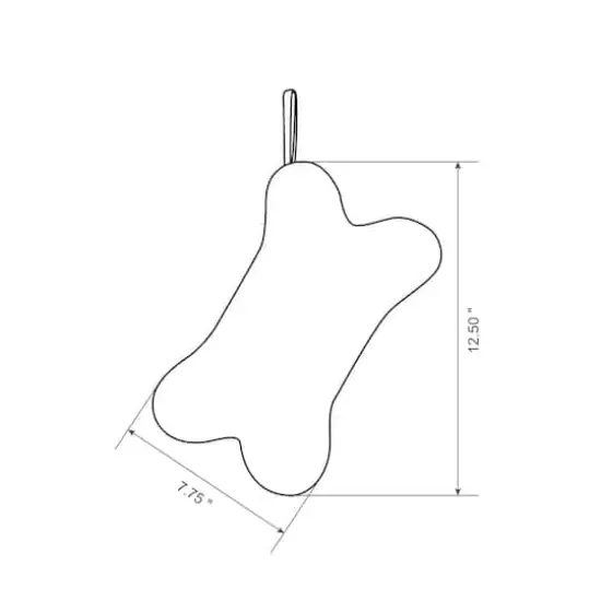 Glitzhome&reg; 12.5" Bone Shape Hooked Stockings, 2ct. {9}