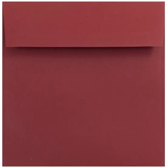 JAM Paper 6" Square Colored Invitation Envelopes, 25ct. Dark Red {1}