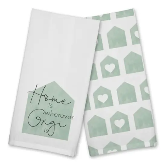 Home is Wherever Gigi Is Cotton Twill Tea Towel Set {1}