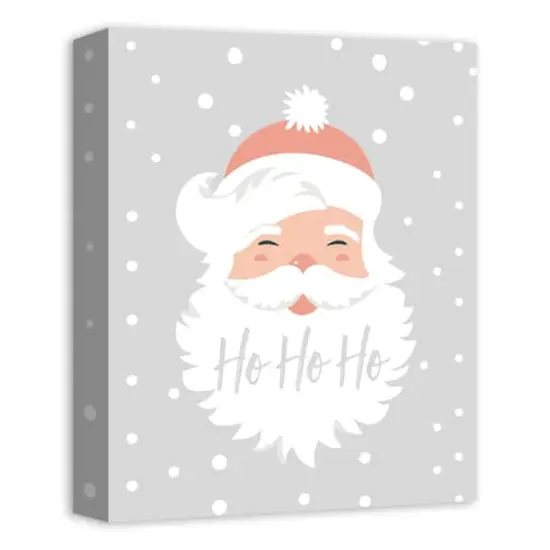 Ho Ho Ho Santa 11x14 Canvas Wall Art {3}