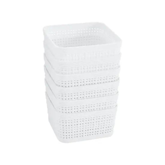 Simplify White Square Organizing Baskets, 6ct. {5}