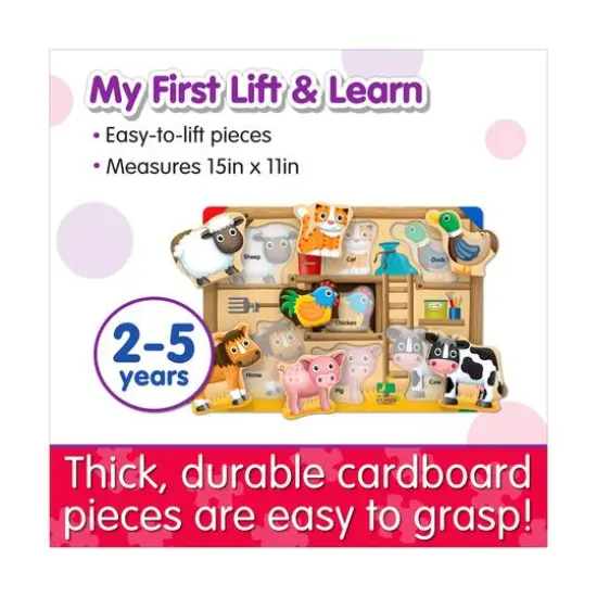 My First Lift & Learn Puzzle - On the Farm: 7 Pcs {6}