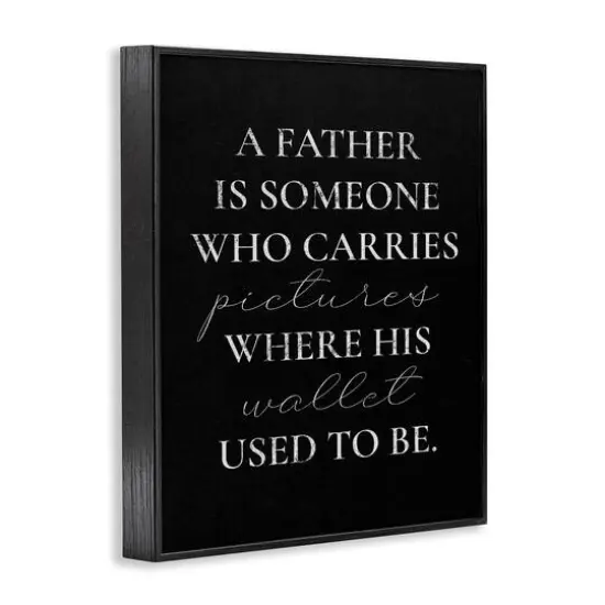 Stupell Industries Pictures Where Wallet Used To Be Father Framed Giclee Art Black {4}