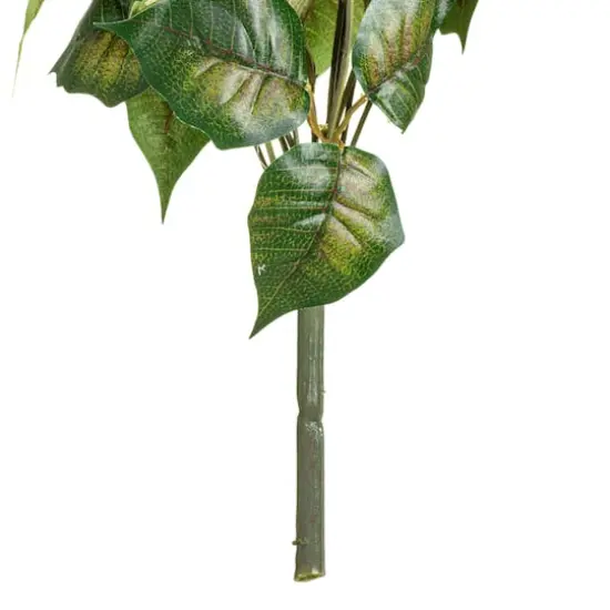 18" Red Poinsettia and Leaf Bush {6}