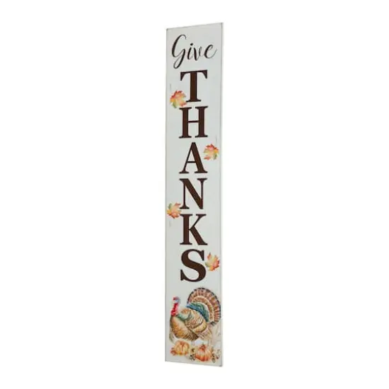 Glitzhome&reg; 42" Thanksgiving Give Thanks Porch Sign {5}