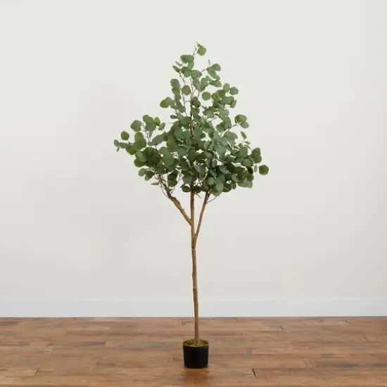 6ft. Potted Artificial Eucalyptus Tree {6}