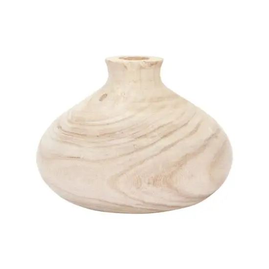 Hello Honey&reg; 5.5" Paulownia Wood Vase {1}