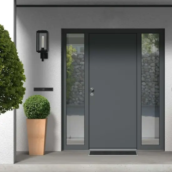 Hello Honey&reg; Robert Stevenson Lighting Addison 17" Textured Black Metal & Glass Outdoor Light {4}