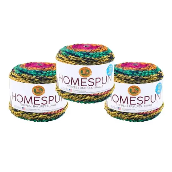 3 Pack Lion Brand&reg; Homespun&reg; New Look Yarn Cinco de Mayo {1}