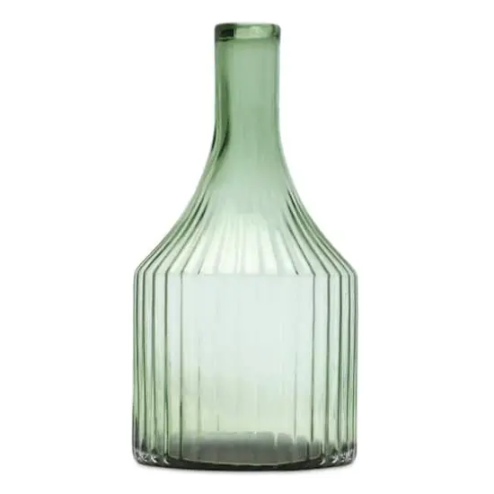 10.75" Decorative Sage Glass Vase {1}