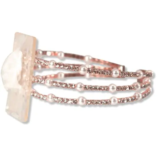 Jam Paper Windsor Flower Bracelet Rose Gold {1}