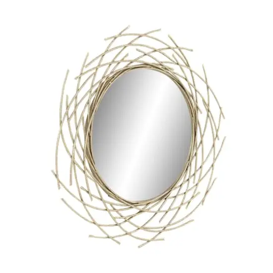 CosmoLiving by Cosmopolitan 39" Gold Glam Metal Wall Mirror {3}