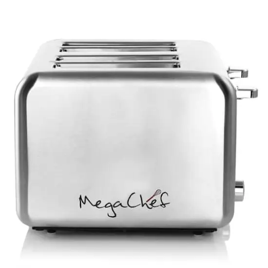 MegaChef Silver 4 Slice Toaster in Stainless Steel {4}