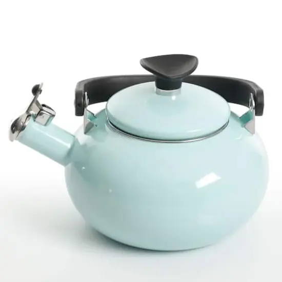 Kenmore&reg; 1.5qt. Blue Enamel on Steel Whistling Tea Kettle {7}