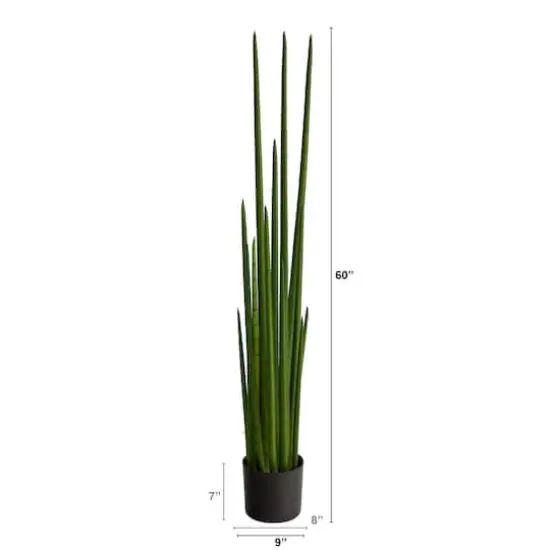 5ft. Sansevieria Snake Artificial Plant {3}