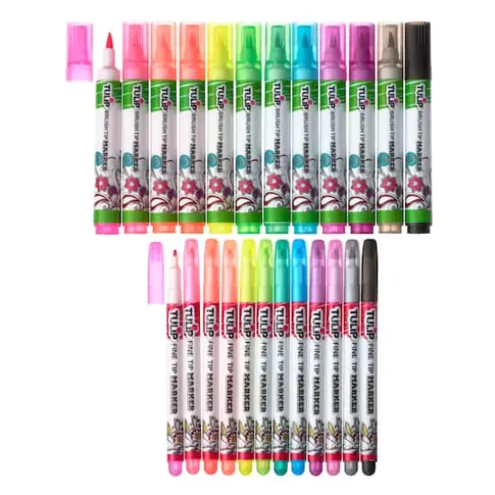 Tulip&reg; Ultimate Fabric Markers Neon, 24 Pack {5}