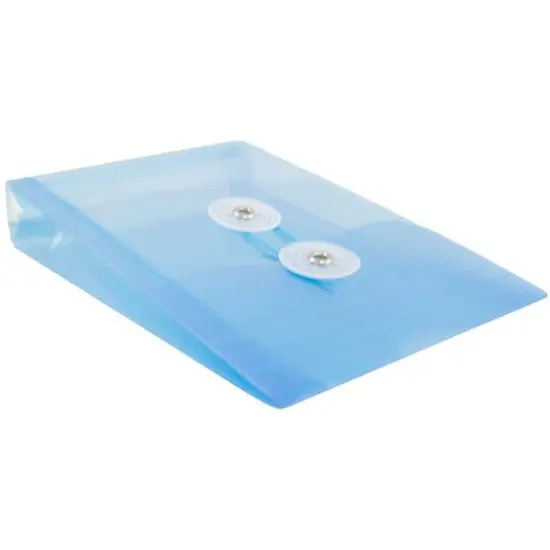 JAM Paper 4.25" x 6.25" Plastic Button & String Tie Closure Envelopes, 12ct. Blue {5}