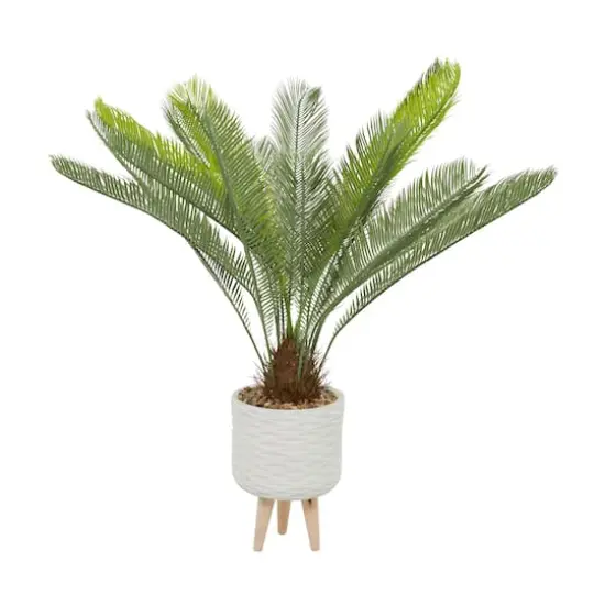 3.5ft. Potted Green Plastic Modern Artificial Foliage {1}