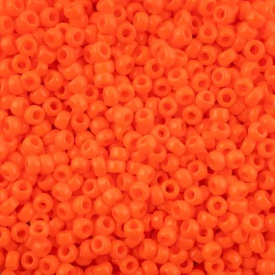 John Bead 11/0 Miyuki Glass Seed Beads, 13g Orange Opaque {1}