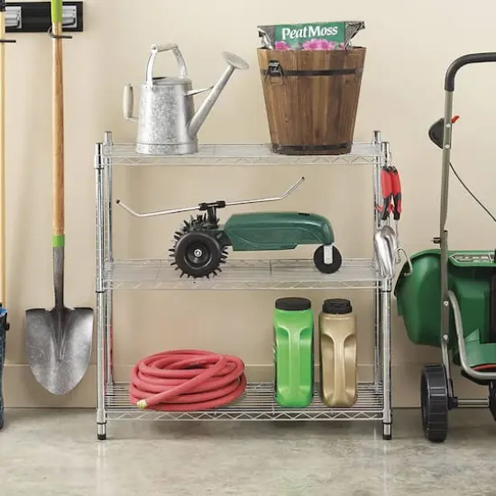 Whitmor 3-Tier Supreme Wide Chrome Shelves {4}