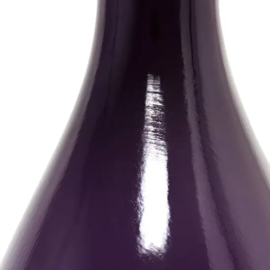 Elegant Designs&trade; 2.5ft. Curved Purple Ceramic Table Lamp with White Shade {8}