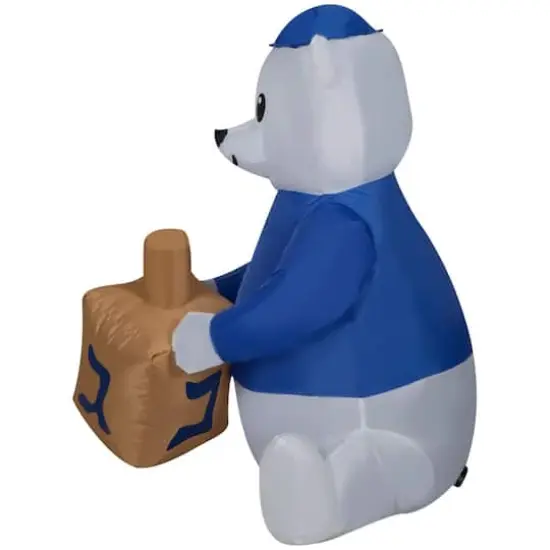 3ft. Airblown&reg; Inflatable Hanukkah Dreidel Bear {4}