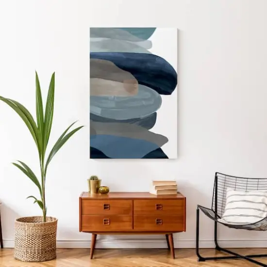 Watercolor Blues 24" x 36" Canvas Wall Art {5}