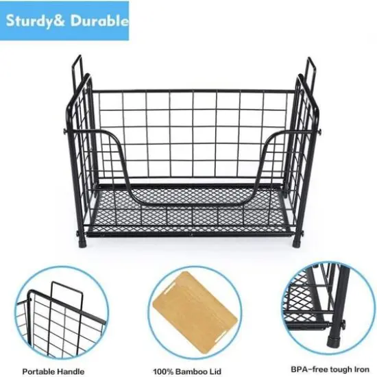 NEX&trade; 14" Organizer Bin with Bamboo Lid {4}