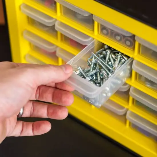 IRIS Black and Yellow 16-Drawer Parts Cabinet {3}