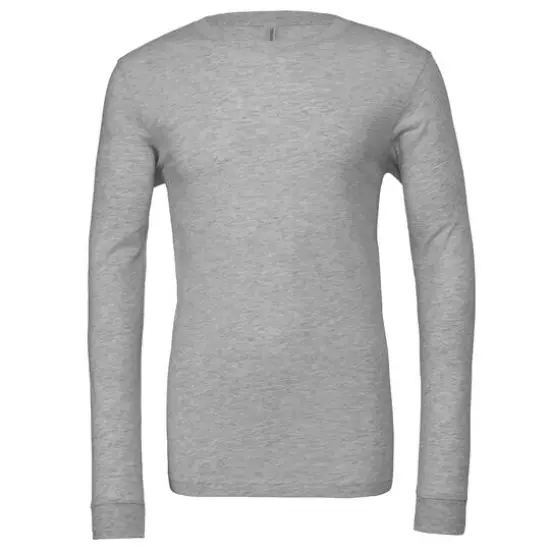 BELLA+CANVAS&reg; Long Sleeve Unisex Athletic Jersey T-Shirt Heather Slate {2}