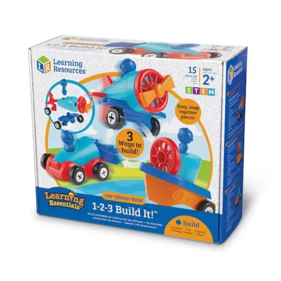 Learning Essentials - 1-2-3 Build It! Car-Plane-Boat {4}
