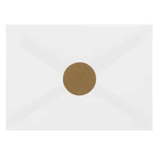 JAM Paper Circle Label Stickers Brown Kraft {7}