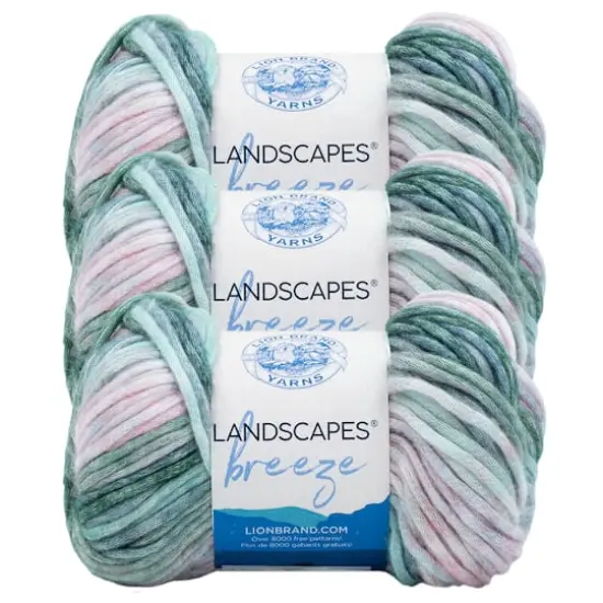 3 Pack Lion Brand&reg; Landscapes&reg; Breeze Yarn Seashell {1}