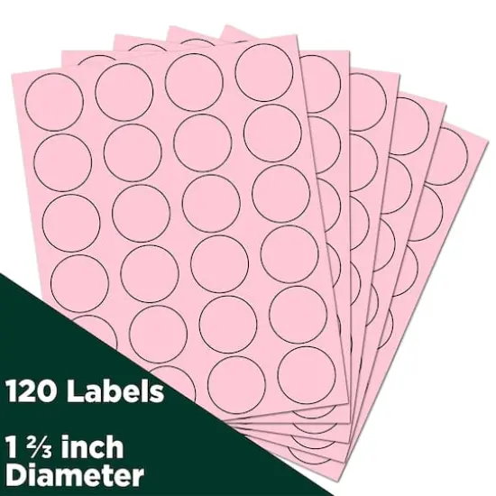 JAM Paper Circle Label Stickers Baby Pink {4}