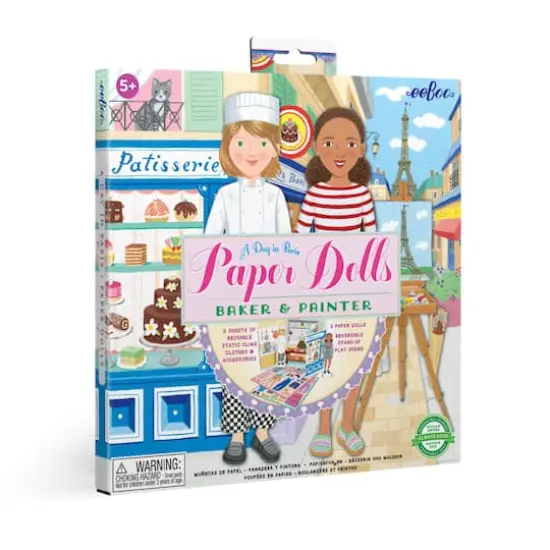 eeBoo Baker & Painter Paper Dolls Reusable Set {5}