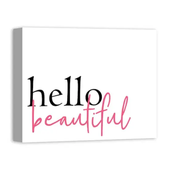 Hello Beautiful Canvas Wall Art {3}